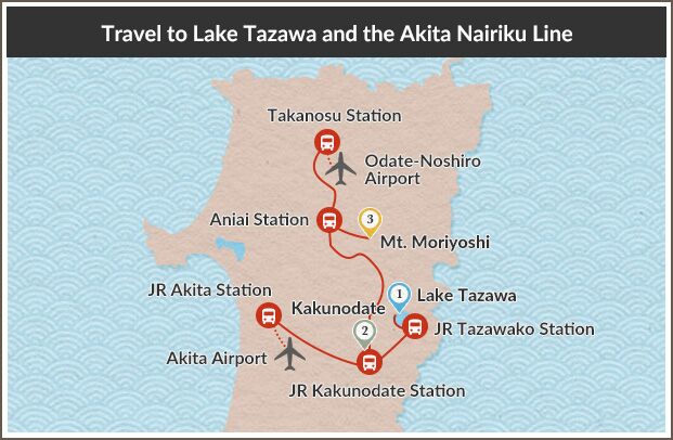 Travel to Lake Tazawa by the Akita Nairiku Line