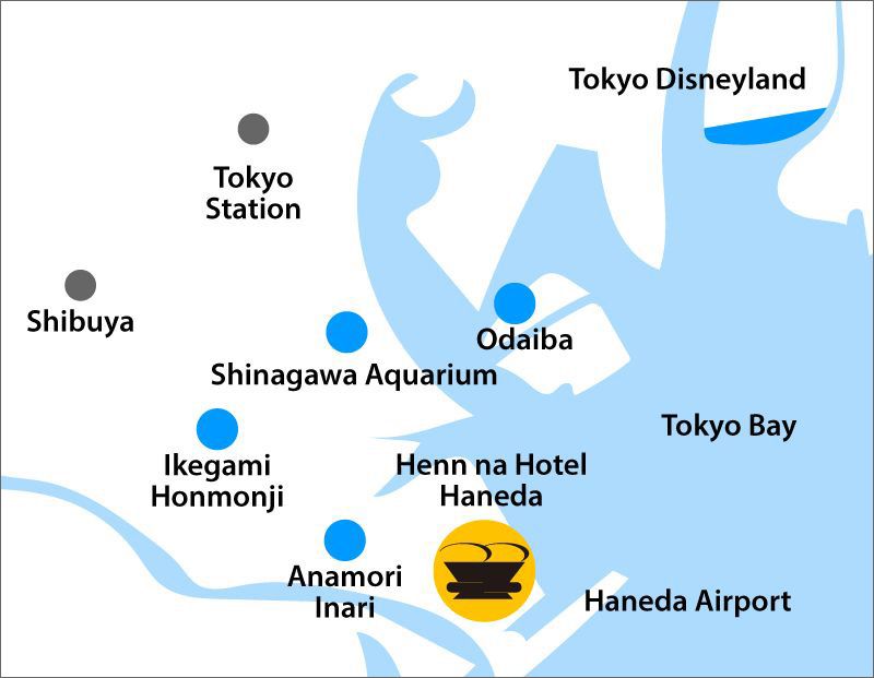 Hen na Hotel Haneda map
