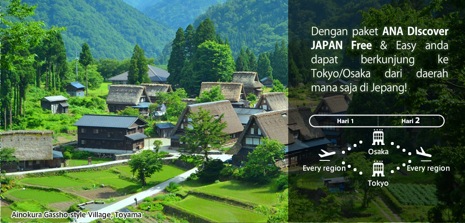 ANA’s Japan domestic flights allow you to make a side trip to Tokyo and Osaka from every region of Japan.