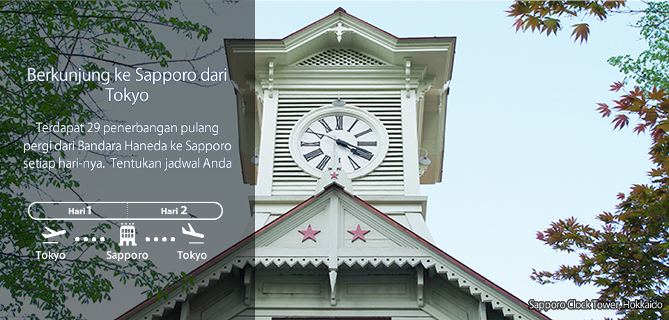 Make a side trip to Sapporo during the stay in Tokyo | 29 roud-trip flights from Haneda to Sapporo per day. Choose suitable time.
